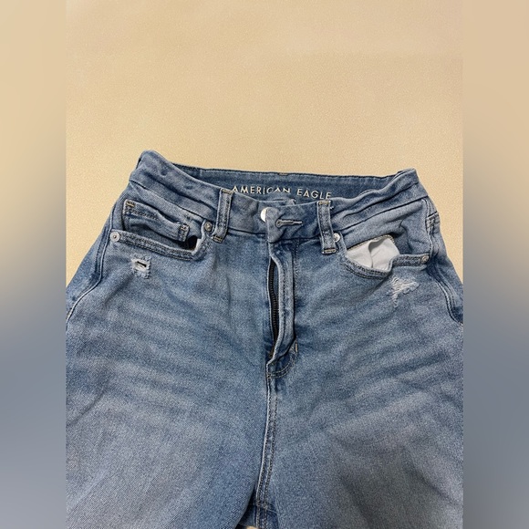 American Eagle Curvy Stretch Ripped Mom Jeans (Short Length) - Picture 4 of 8